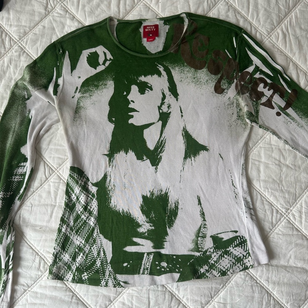 MISS SIXTY Graphic Long Sleeve Top